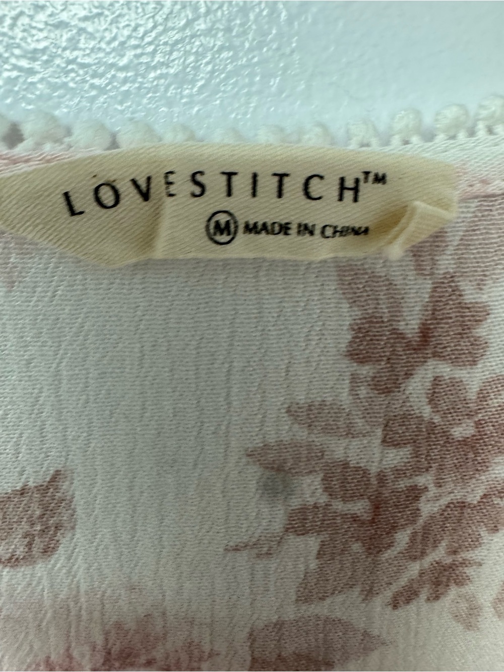 Lovestitch Follow Me Maxi Dress M Pink Ivory Floral Boho Cottagecore Tiered B2 - Picture 9 of 15